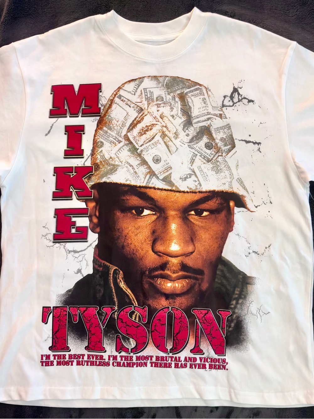 Brand New Mike Tyson Collection Deadstock NWT Men’s White T-Shirt Medium Boxing